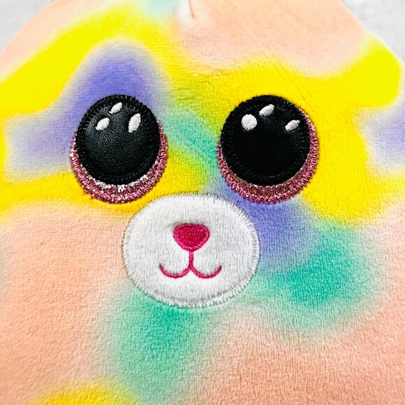 Ty "Furry" Tie-Dye Look Squish-A-Boos Plush Bunny Stuffed Animal Toy - Picture 2 of 6